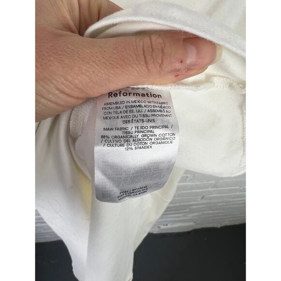 Reformation Women's Mayve Knit Mini Tank Dress Sleeveless White Size Medium - Picture 7 of 8